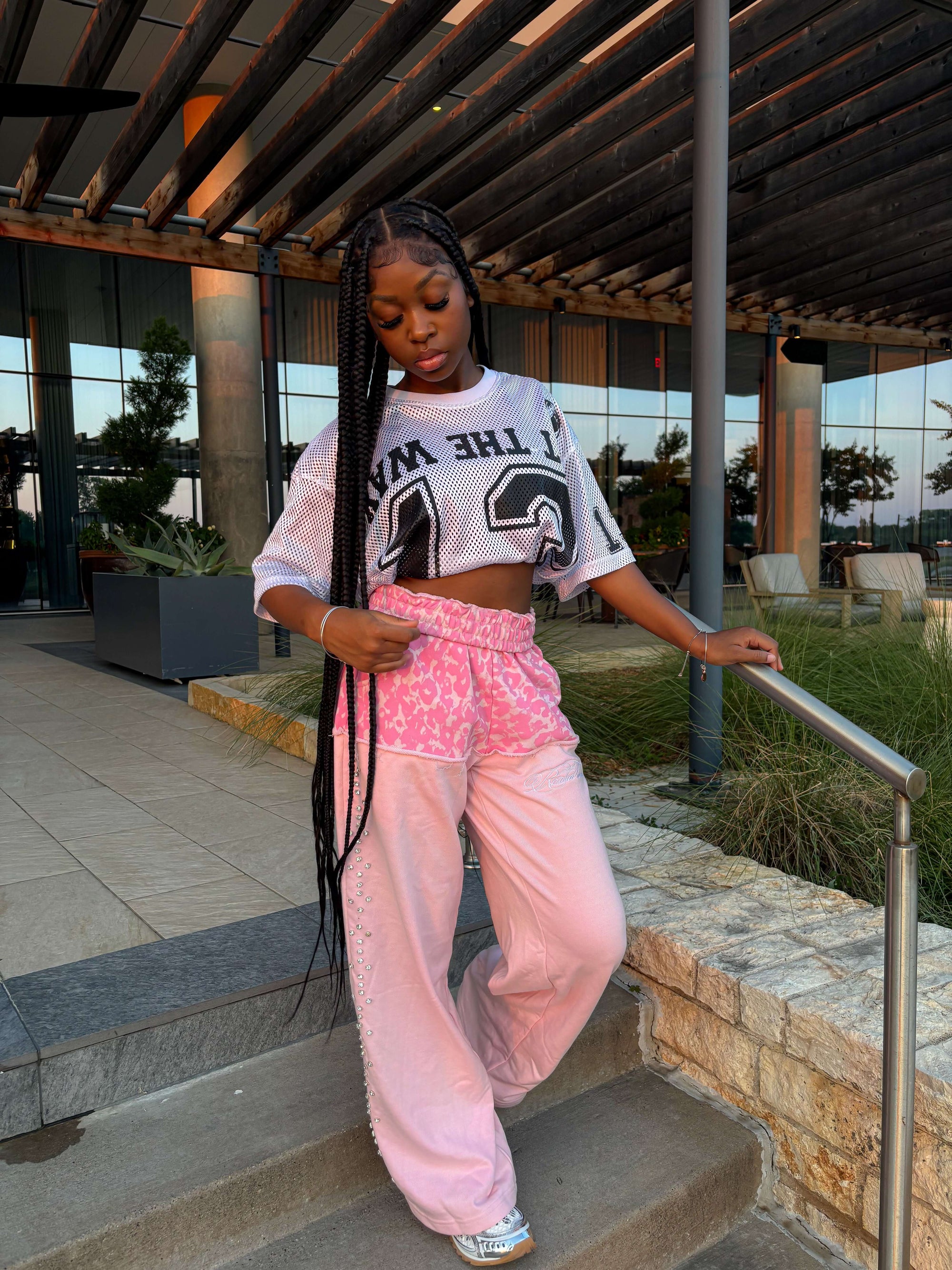 Pink Leopard Sweatpants