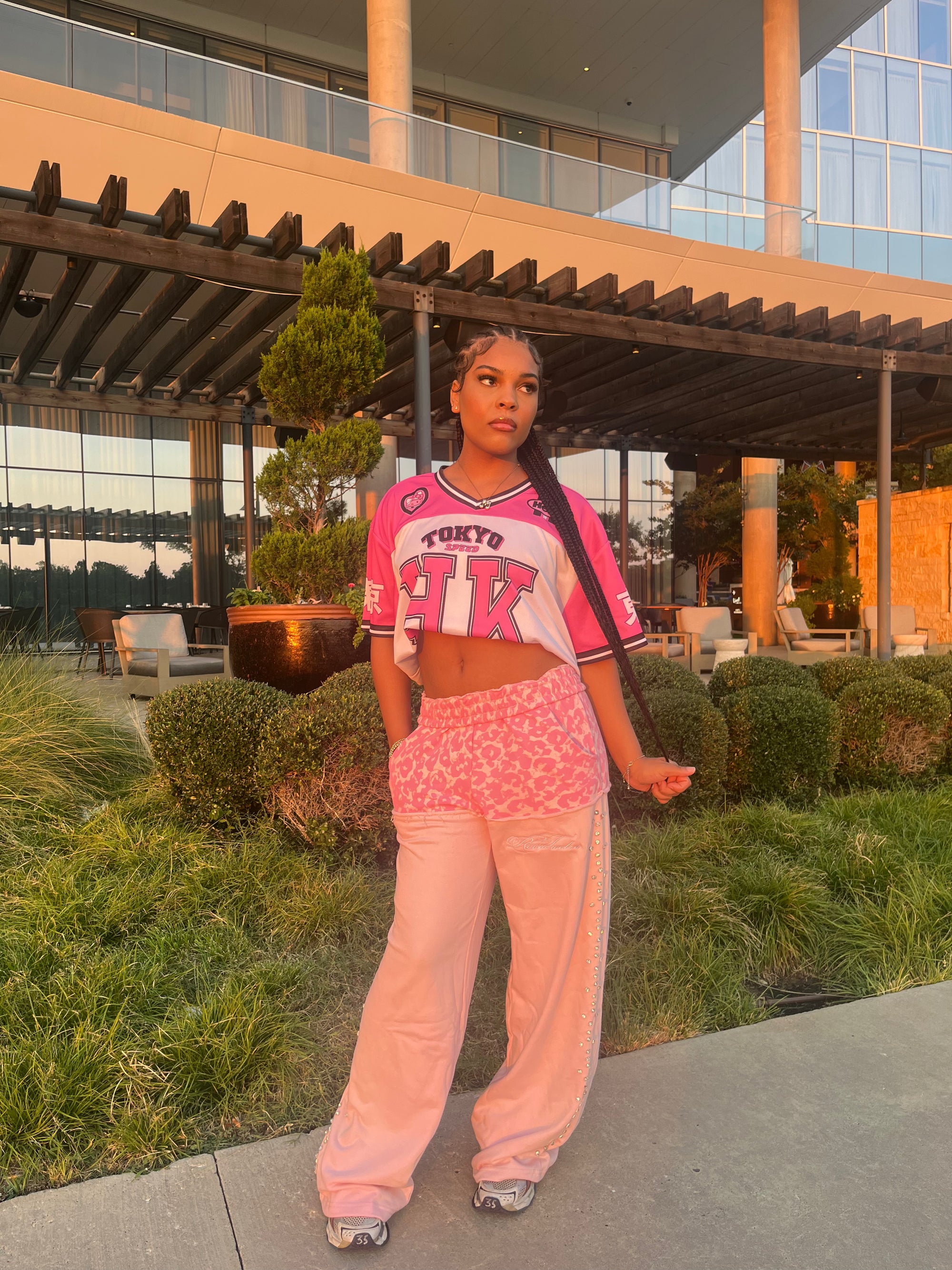 Pink Leopard Sweatpants
